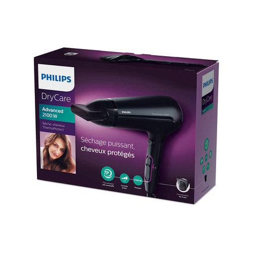 Philips 2100W ThermoProtect Hairdryer - Black (Photo: 4)